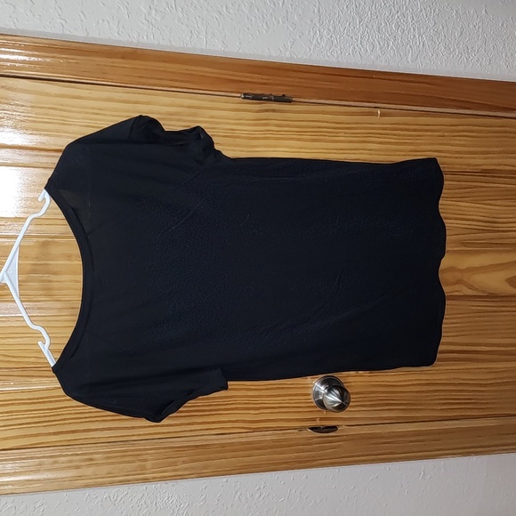 VS PINK- Rainbow Lined Silver Bling Logo Black T-Shirt Size Large - Picture 4 of 6